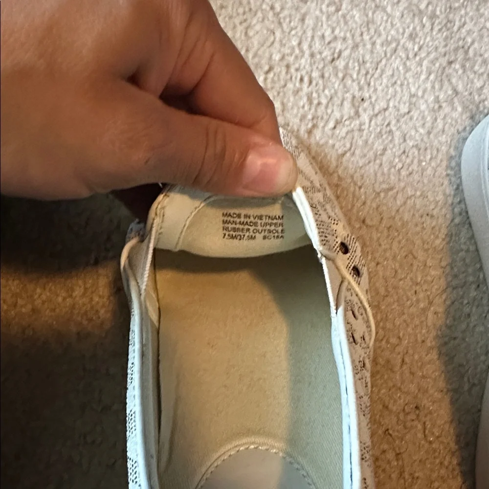 Michael Kors Cream Perforated Slip-On Sneakers - Picture 7 of 8